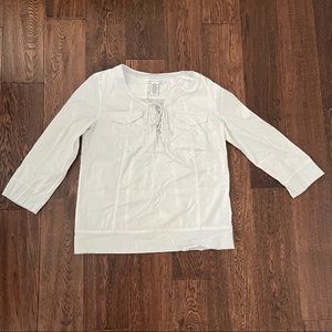 DvF - Laced White Peasant Blouse - Sz 6